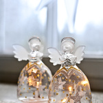Weihnachtsdekoration LED Engel, 8cm, 2er Set